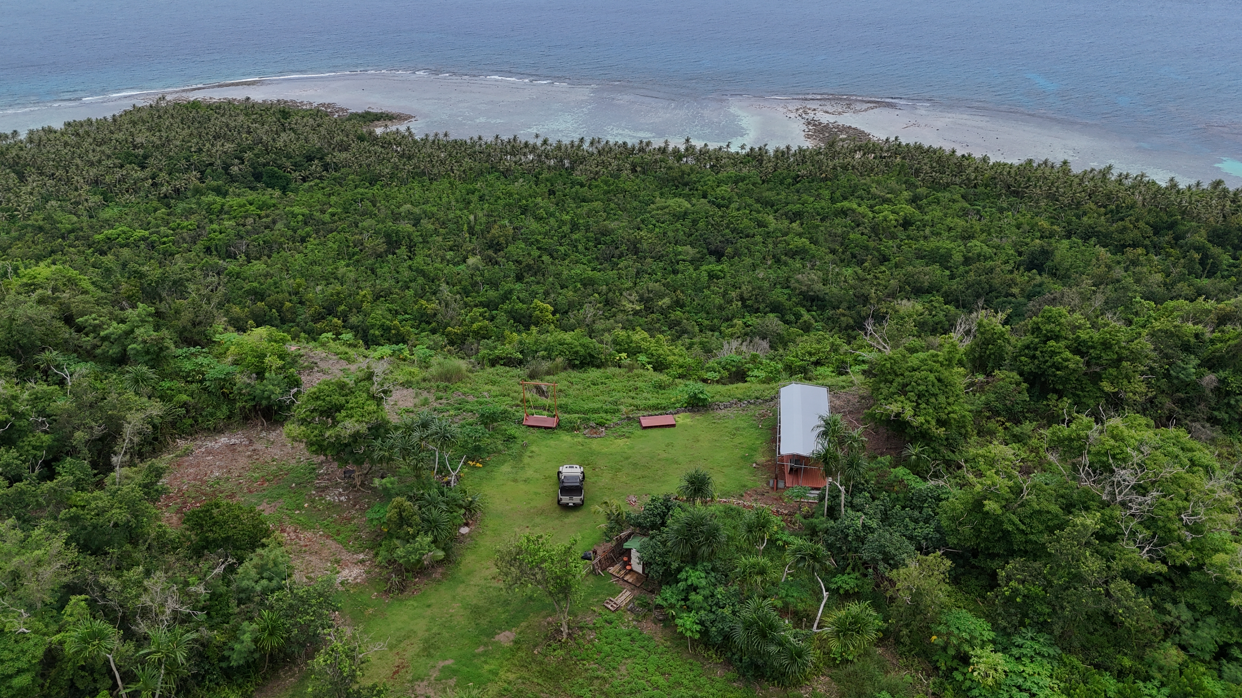 Jeep on Guam Cliff